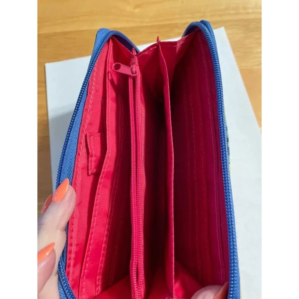 Lily Bloom blue floral zip around wallet